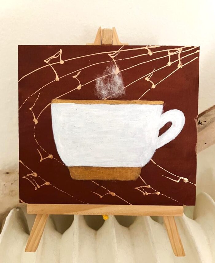 Καδράκι με κούπα καφέ