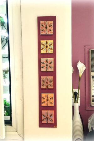 Κάδρο με λουλούδια από κουκούτσι