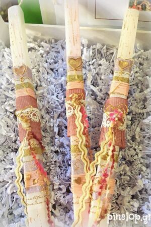 Ειδική παραγγελία λαμπάδες με καρδούλα