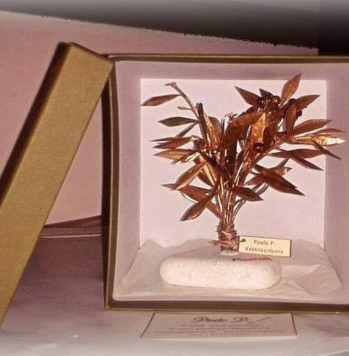 Ειδική παραγγελία διακοσμητική χρυσή ελιά. Χειροποίητο διακοσμητικό δεντράκι ελιάς