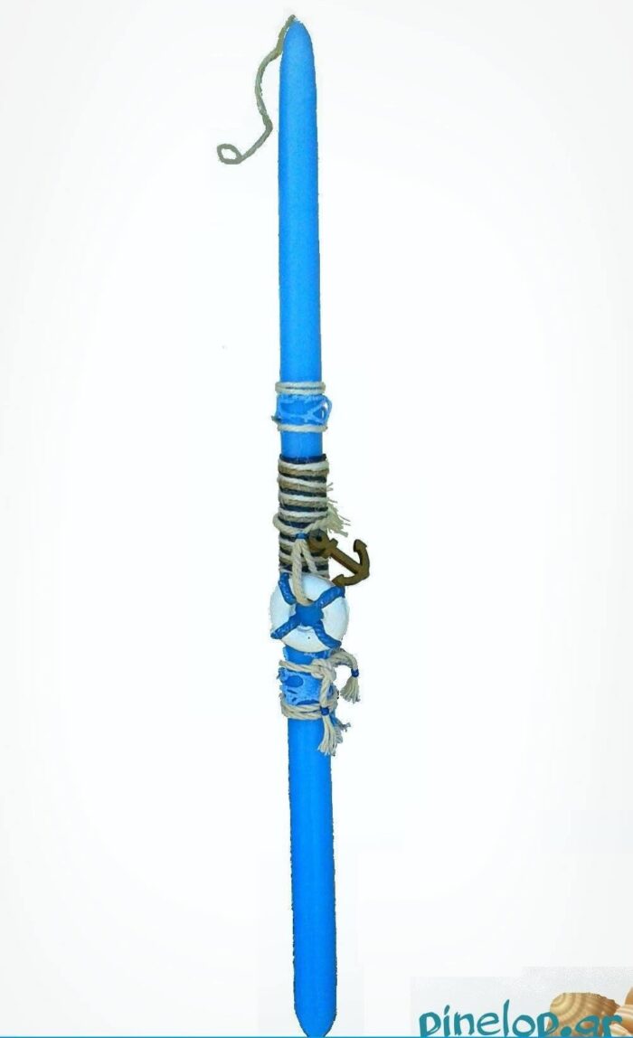 Λαμπάδα με σωσίβιο και άγκυρα