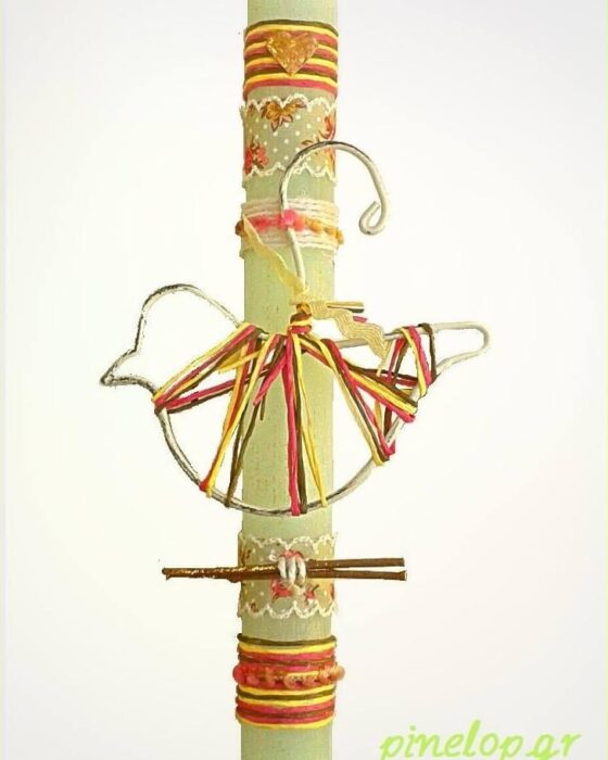 Λαμπάδα με διακοσμητικό πουλί