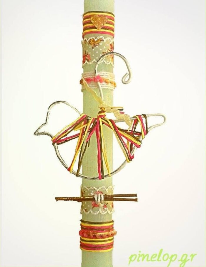 Λαμπάδα με διακοσμητικό πουλί