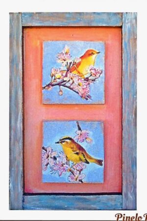 Ειδική παραγγελία καδράκι με πουλιά