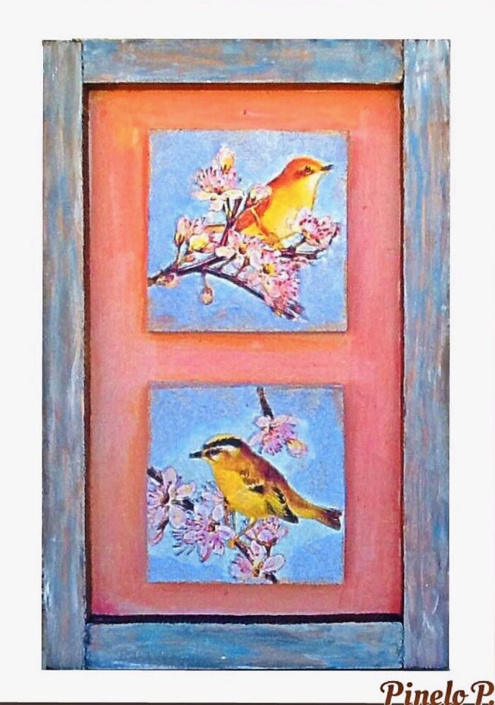 Ειδική παραγγελία καδράκι με πουλιά