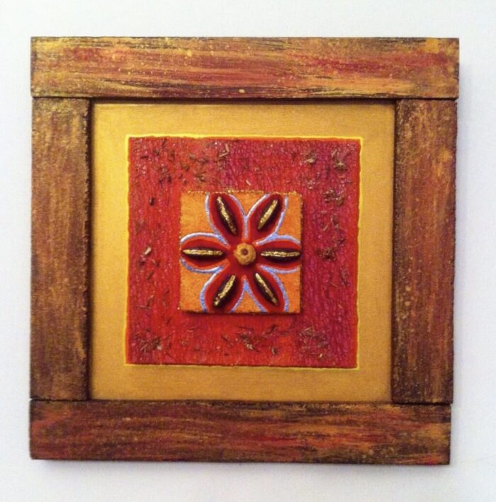 Ειδική παραγγελία κάδρο με λουλούδι από κουκούτσια