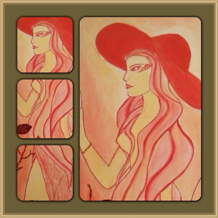 Ειδική παραγγελία κάδρο με ολόσωμη κοπέλα