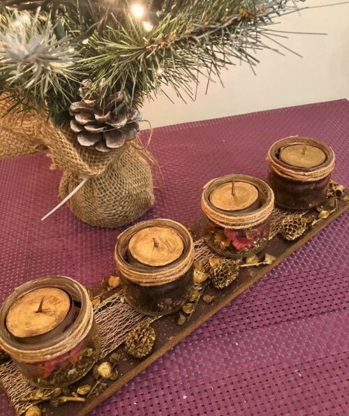 Χριστουγεννιάτικο διακοσμητικό κηροπήγιο