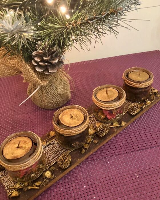 Χριστουγεννιάτικο διακοσμητικό κηροπήγιο