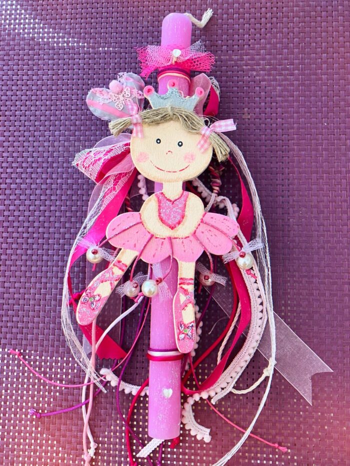 Λαμπάδα Ροζ Πριγκίπισσα